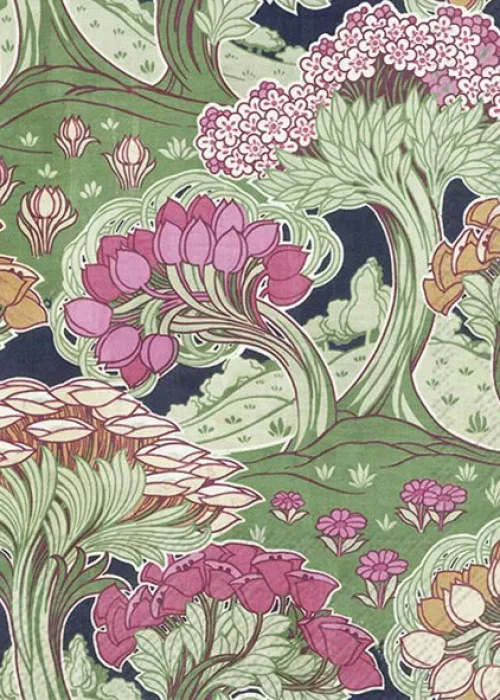 WILLIAM MORRIS servett SWIRLING TREES V&A